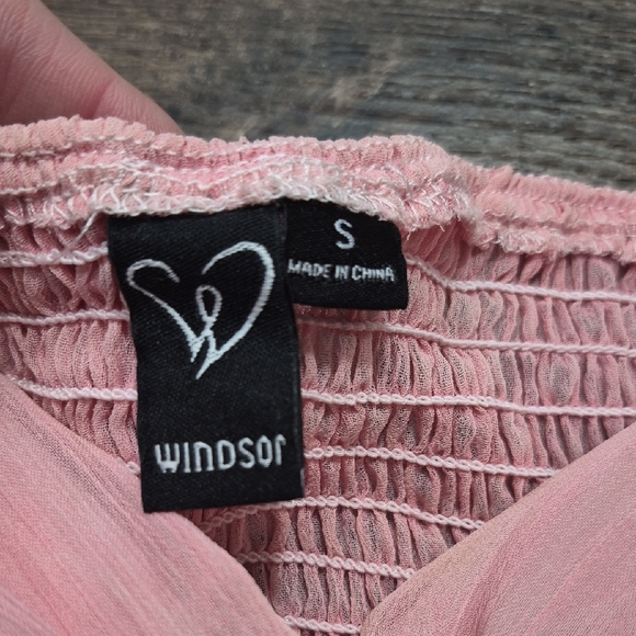 Windsor Pink Sheer Puff Sleeve Blouse - Picture 3 of 3